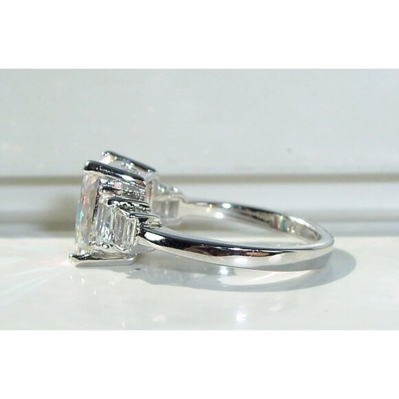 925 STERLING SILVER Simulated Mercury Mystic CZ Ring - Picture 9 of 16